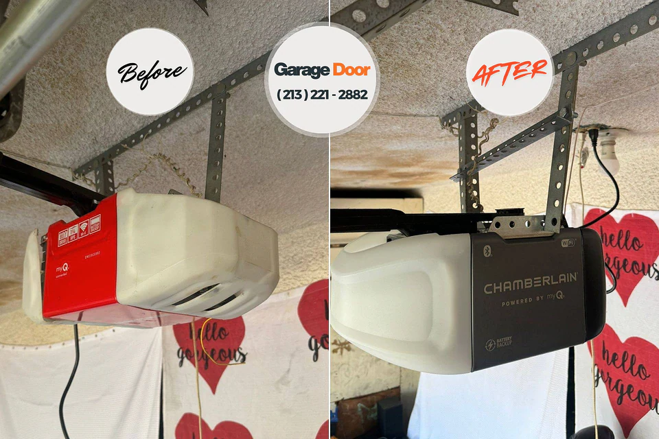 Before and after: garage door repair Dixon, NM